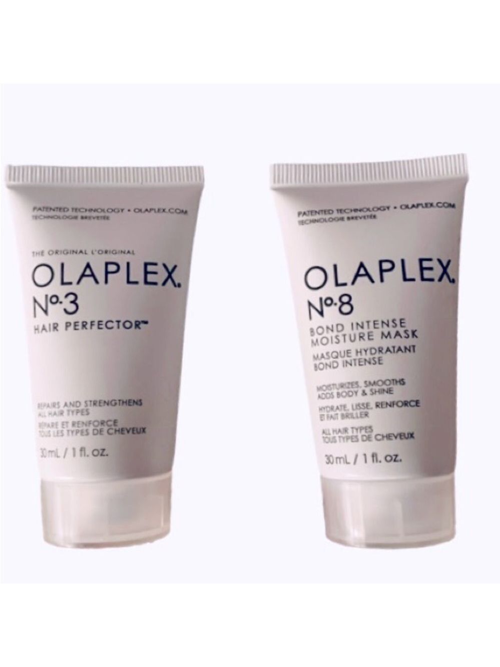 2 NWT OLAPLEX AUTHENTIC SEALED No 3 and No 8 TRAVEL SIZES conditioner frizz